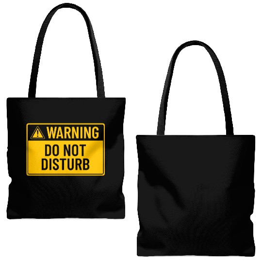 Warning: Do Not Disturb Tote Bags (AOP)