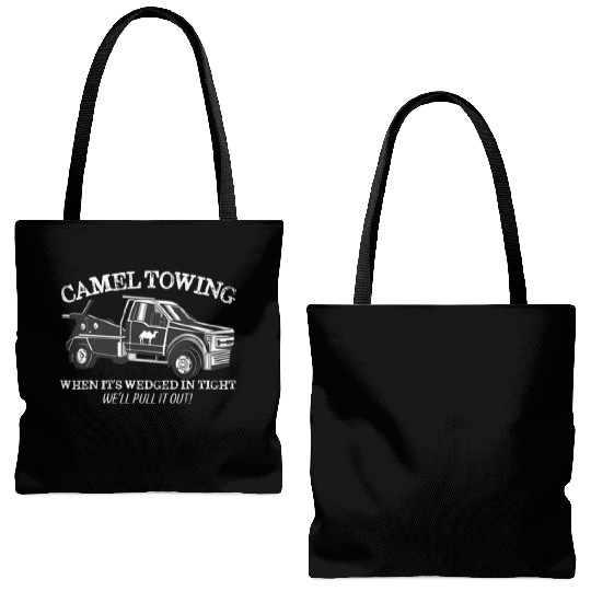 Retro Camel Towing Tote Bags (AOP)