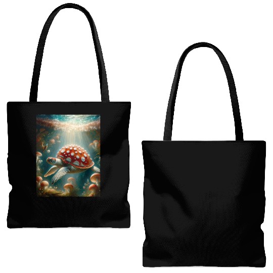Amanita the Turtle Tote Bags (AOP)