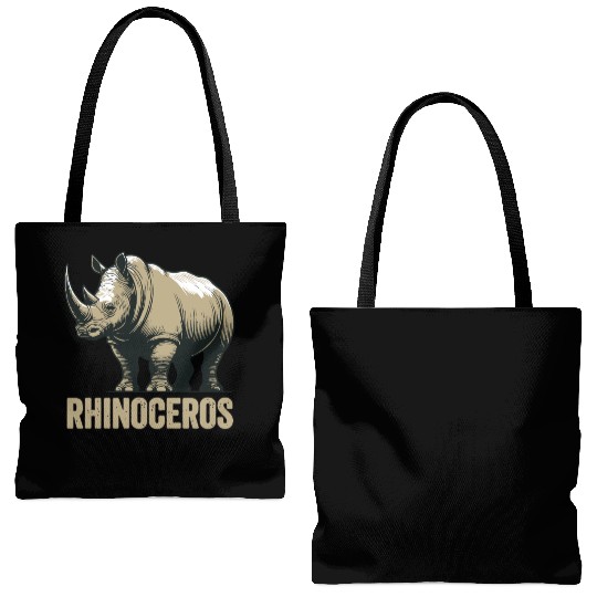 Rhinoceros Rhino Safari African Animal Tote Bags (AOP)