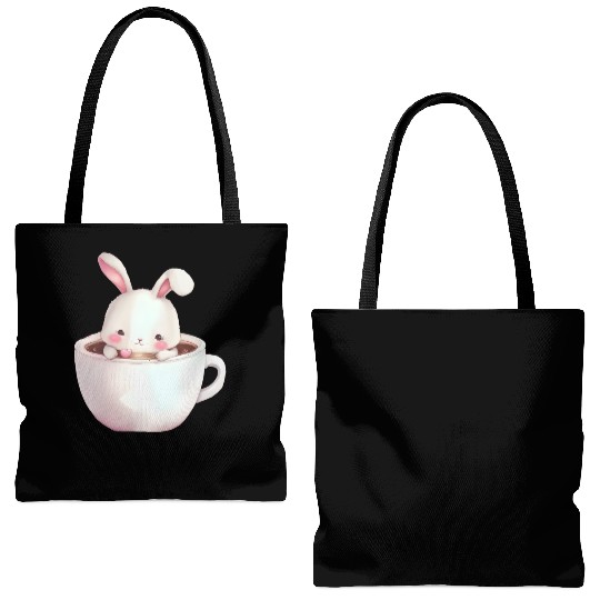 Bunny Valentines, Valentines Day, Retro Valentine Tote Bags (AOP)