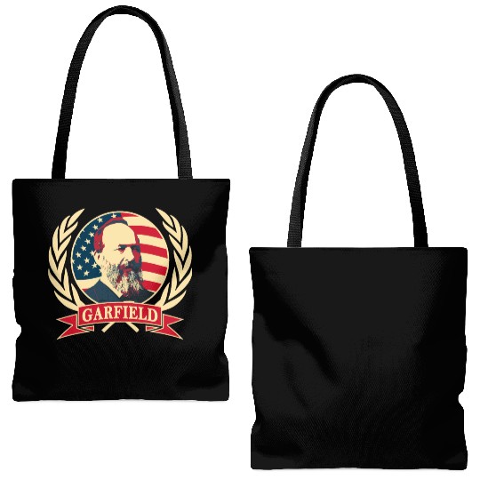 President James Abraham Garfield Tote Bags (AOP)