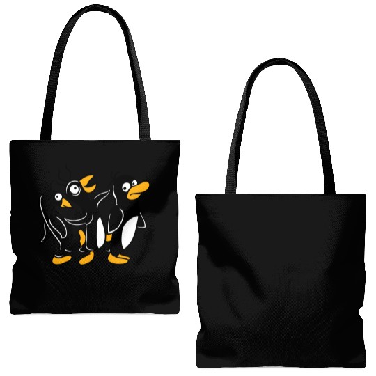 Crazy Penguins Walk Stupid Foot Kick Team Friends Tote Bags (AOP)