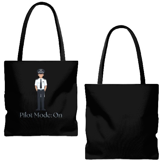 Pilot Mode on - Tote Bags (AOP) for Pilots