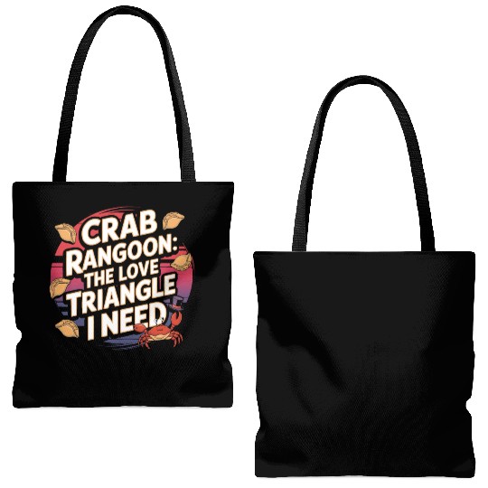 Crab Rangoon Lover American Chinese Sea Food Tote Bags (AOP)