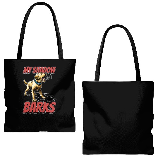 Labrador Retriever My Shadows Barks Dog Owner Tote Bags (AOP)