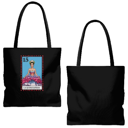 Lotería Quinceañera, Mis XV Hispanic Birthday Tote Bags (AOP)