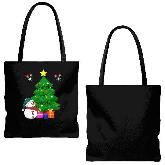 Simply be grateful Tote Bags (AOP)