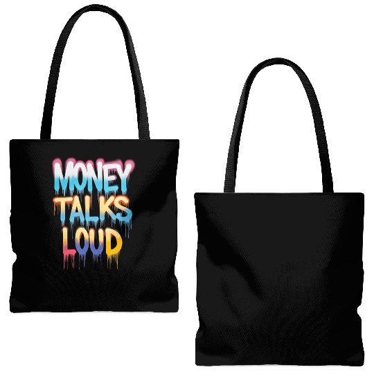 Money Talks Art Tote Bags (AOP)