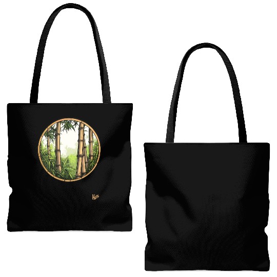 Serene Bamboo Forest Tote Bags (AOP)