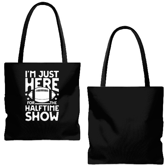 I m just here for the halftime show football Tote Bags (AOP)