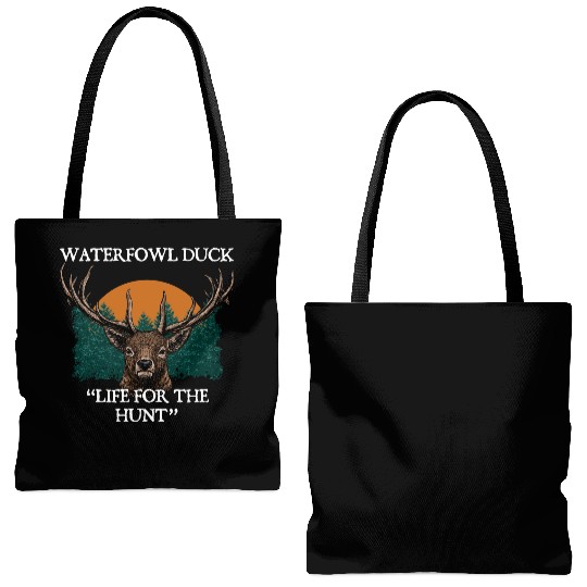 Waterfowl Duck Live for Hunt Cast Around Hunting Tote Bags (AOP)