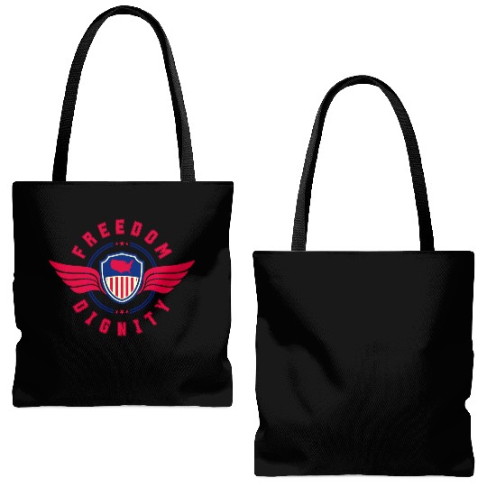 Freedom and Dignity Tote Bags (AOP)