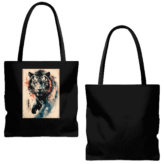 Tiger Stare Tote Bags (AOP)