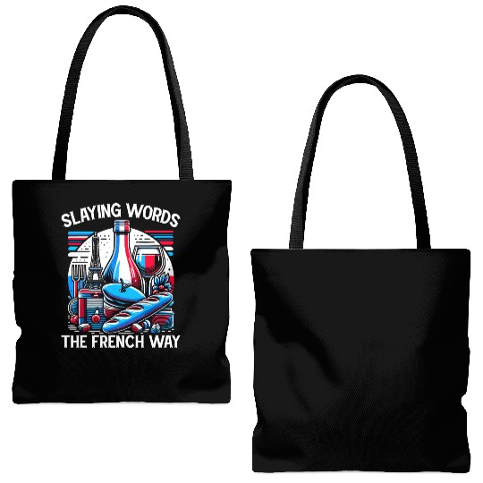 French Language Teacher Education France Teaching Tote Bags (AOP)