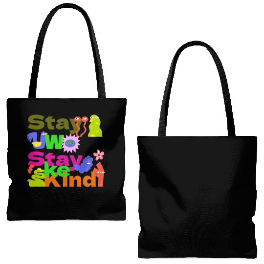 Stay Woke, Stay Kind – Inspirational Tote Bags (AOP)