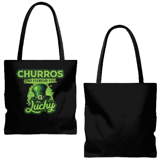 Churros Make Everyday Feel Lucky St Patricks Day Tote Bags (AOP)