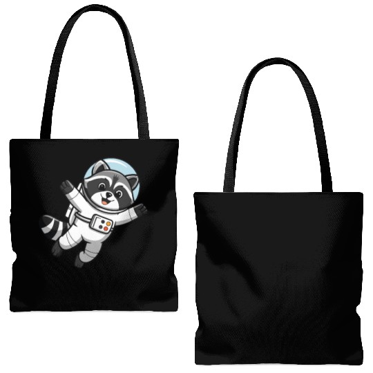 Astro Racoon for Kids Astronaut Tote Bags (AOP)
