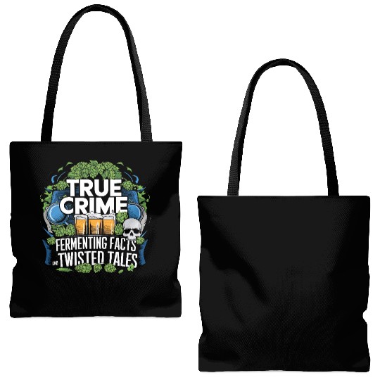 Craft Beer Brewing & True Crime Twisted Tales Tote Bags (AOP)