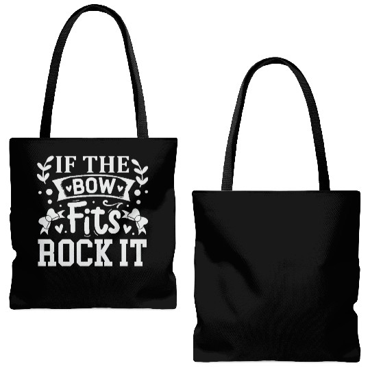 If The Bow Fits Rock It Chef Cooking Tote Bags (AOP)