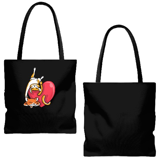 All you need is love and a cat Valentine Day Tote Bags (AOP)