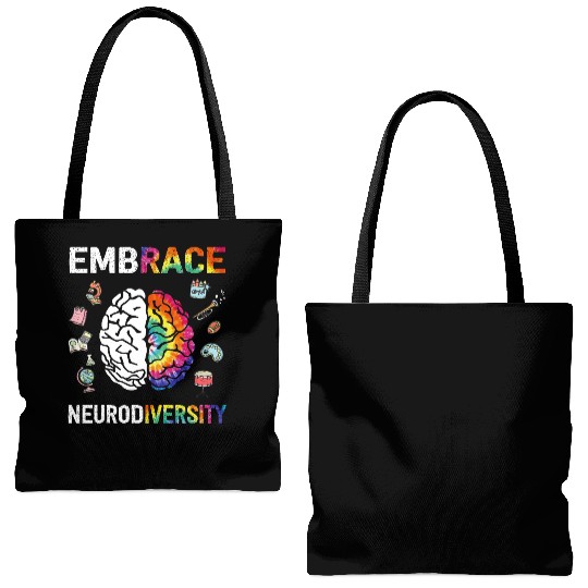 Embrace Neurodiversity Autism Awareness Tote Bags (AOP)
