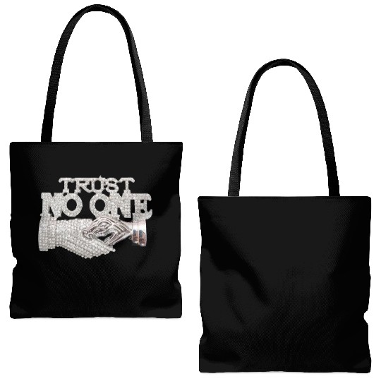 Trust No One Tote Bags (AOP)