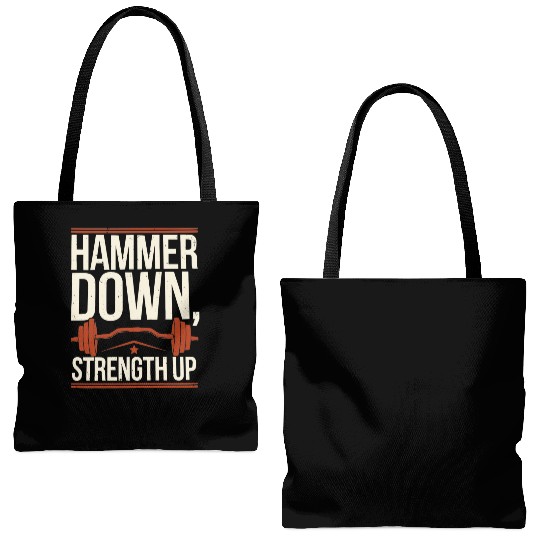 Hammer Curls Bodybuilding Fitness Workout Gym Tote Bags (AOP)