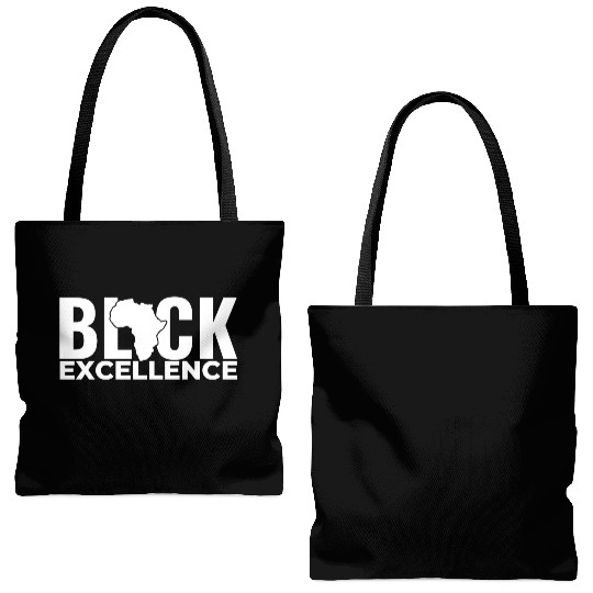 Black Excellence Tote Bags (AOP)