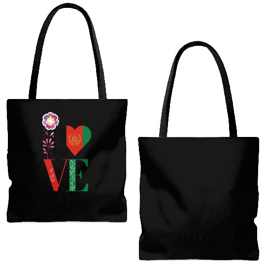 Kabul Store Love Afghanistan Tote Bags (AOP)