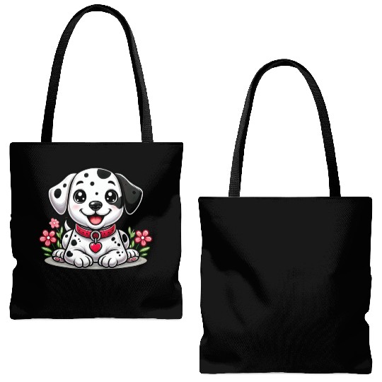 My Dog Is My Valentine Tote Bags (AOP)