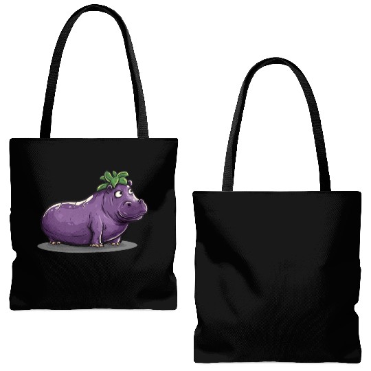 Hip Eggplant Tote Bags (AOP)