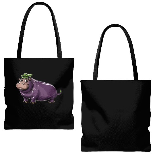 Hip Eggplant Tote Bags (AOP)