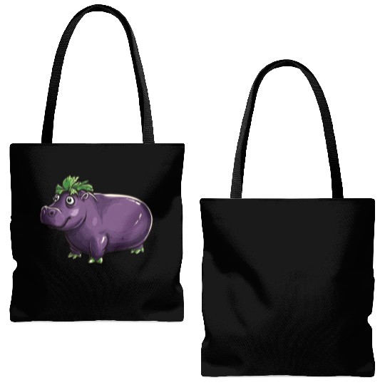 Hip Eggplant Tote Bags (AOP)