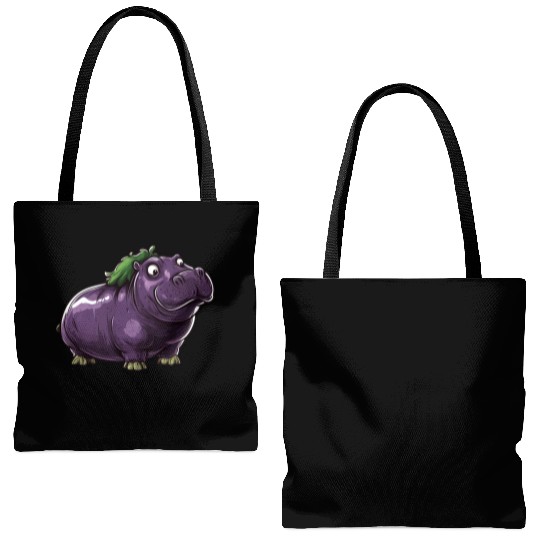Hip Eggplant Tote Bags (AOP)