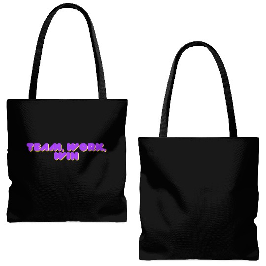 team, work, win team spirit Tote Bags (AOP)