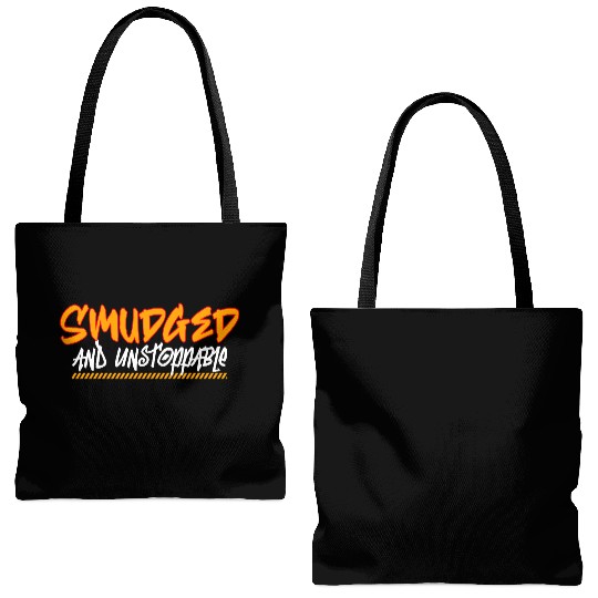 Smudged and Unstoppable Indigenous peoples Tote Bags (AOP)