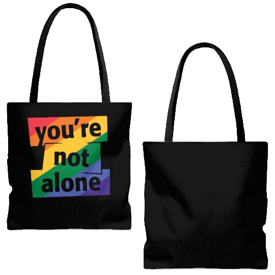 You are Not Alone Rainbow Tote Bags (AOP)