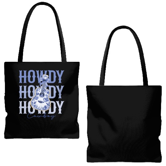Howdy Cowboy Guitar Tote Bags (AOP)