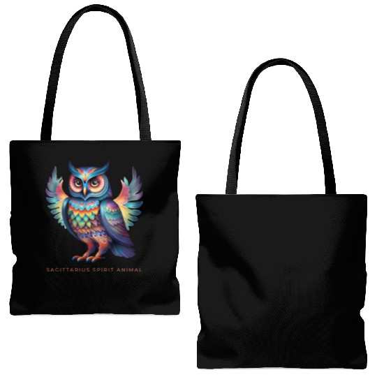 Sagittarius Spirit Animal Owl Alebrije Male Tote Bags (AOP)