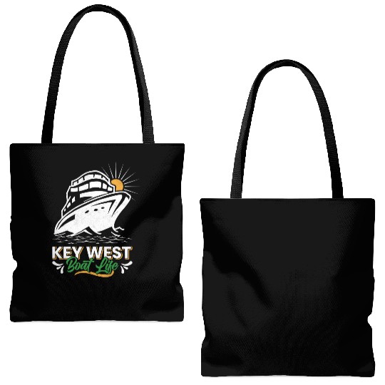 KEY-WEST BOAT LIFE Sailing Florida Keys West Keys Tote Bags (AOP)