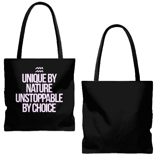 Unique By Nature Aquarius Character Zodiac Tote Bags (AOP)