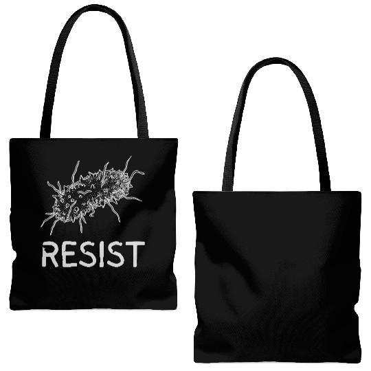 Bacteria Resist Design – Microbiology Science Art Tote Bags (AOP)