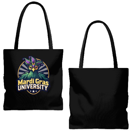 Mardi Gras University Peacock Women's Mardi Gramas Tote Bags (AOP)