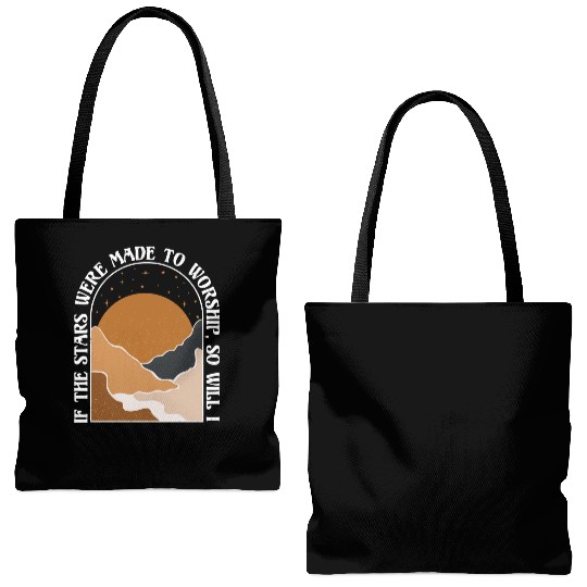 If The Stars Were Made To Worship So Will I Tote Bags (AOP)