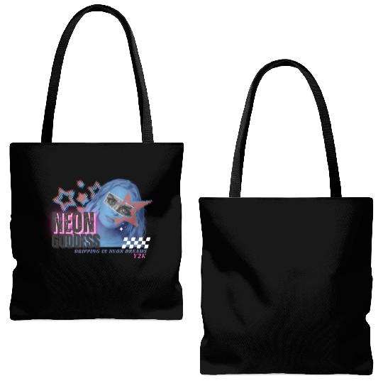 Neon Goddess Y2K Tote Bags (AOP) Design