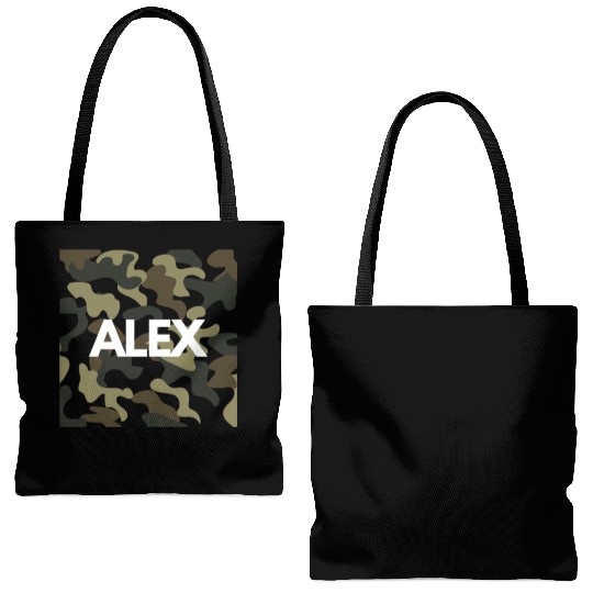 Alex Name Tote Bags (AOP) Men Good Quality Camouflage