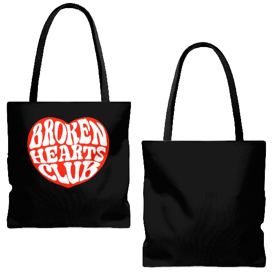 Broken Hearts Club Tote Bags (AOP)