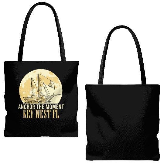 Florida ANCHOR THE MOMENT KEY-WEST, FL Tote Bags (AOP)