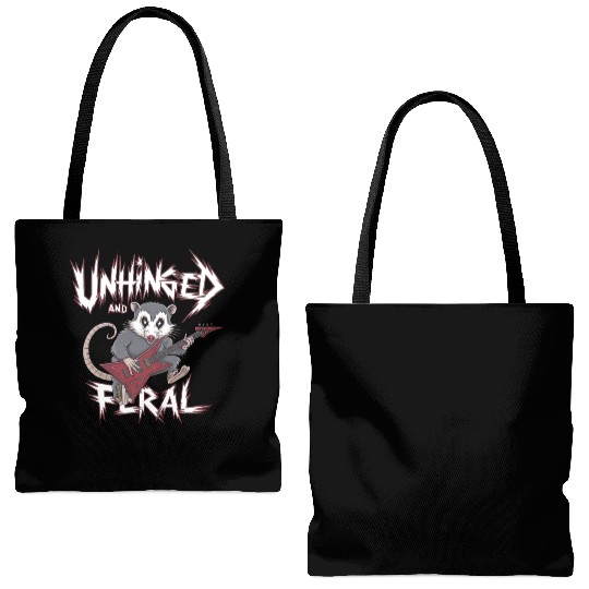 Unhinged And Feral Possum Feral Unhinged Tote Bags (AOP)